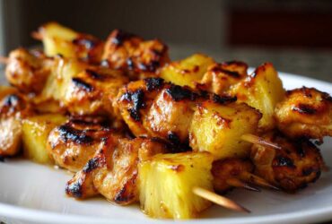 BBQ Pineapple Chicken Kabobs