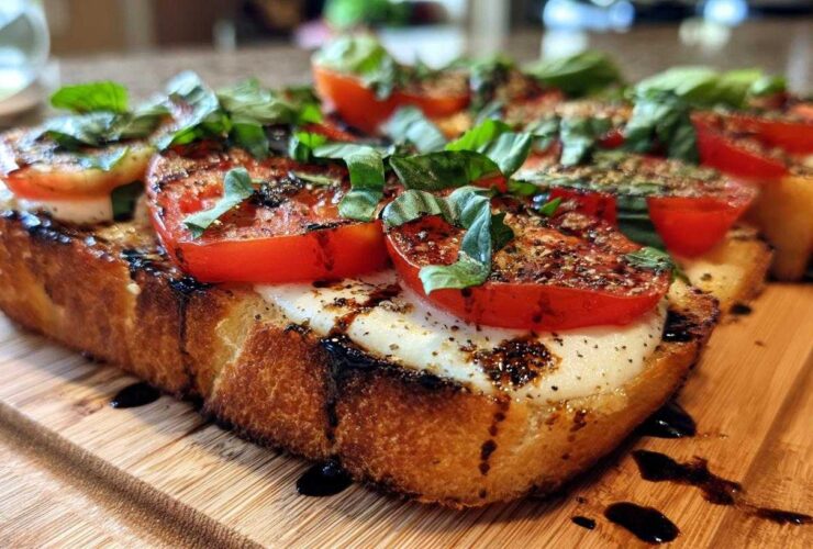 Backyard Caprese Garlic Bread