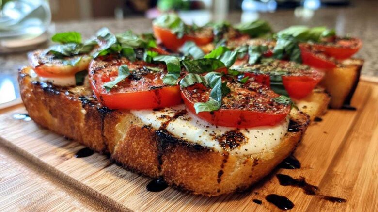 Backyard Caprese Garlic Bread