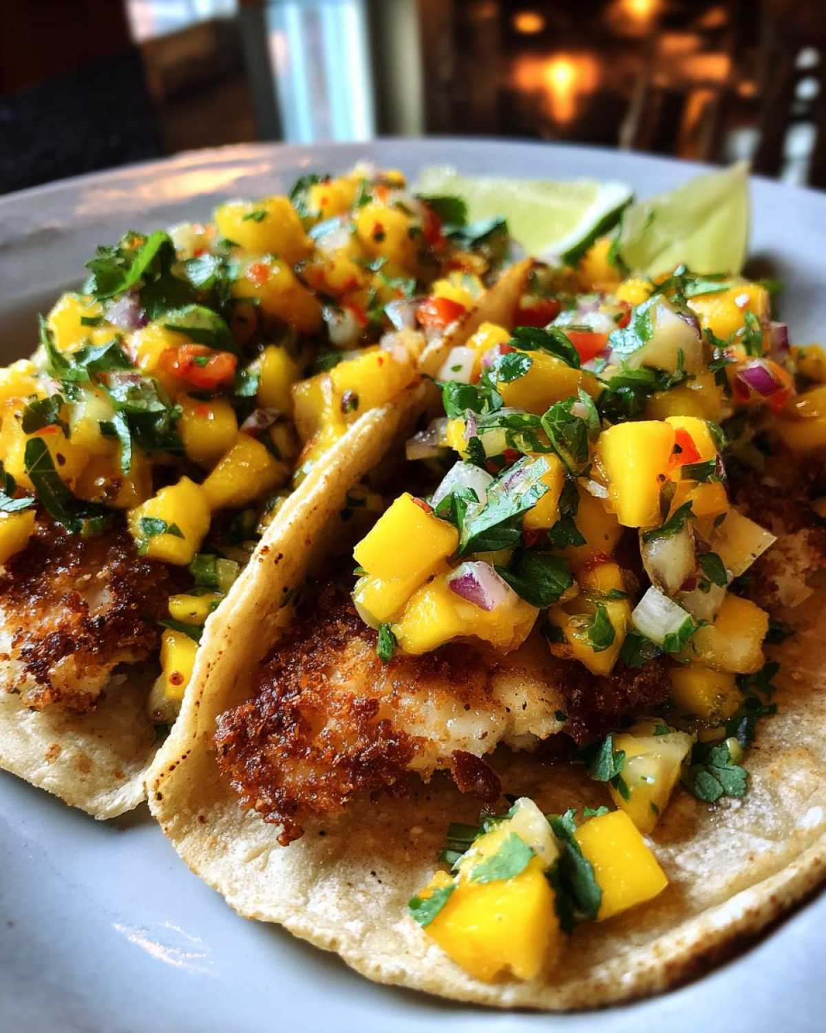 Baja Fish Tacos with Mango Salsa - detail 2