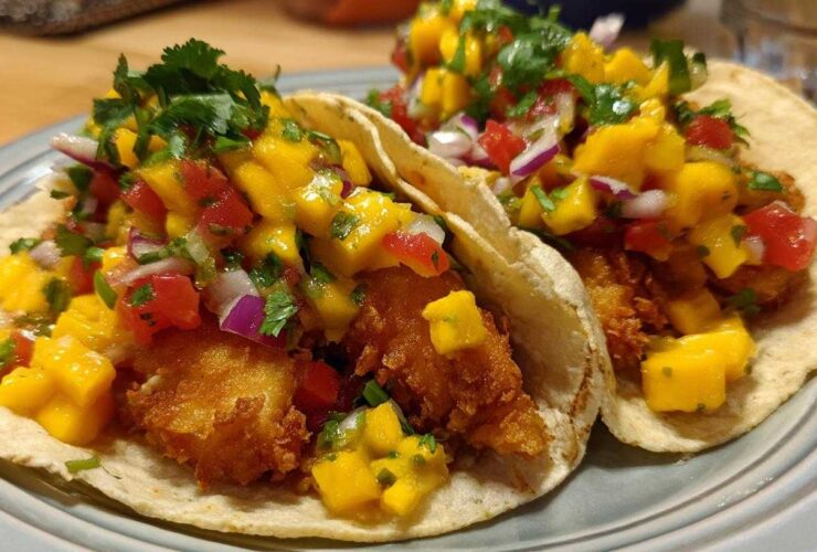 Baja Fish Tacos with Mango Salsa