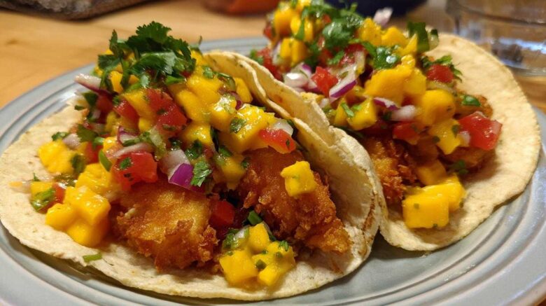 Baja Fish Tacos with Mango Salsa