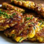 Baked Zucchini Corn Fritters