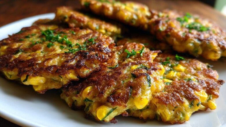 Baked Zucchini Corn Fritters