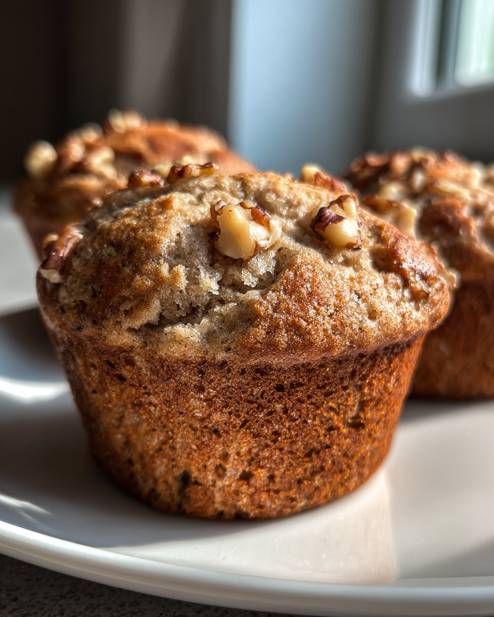 Banana walnut muffins - detail 1