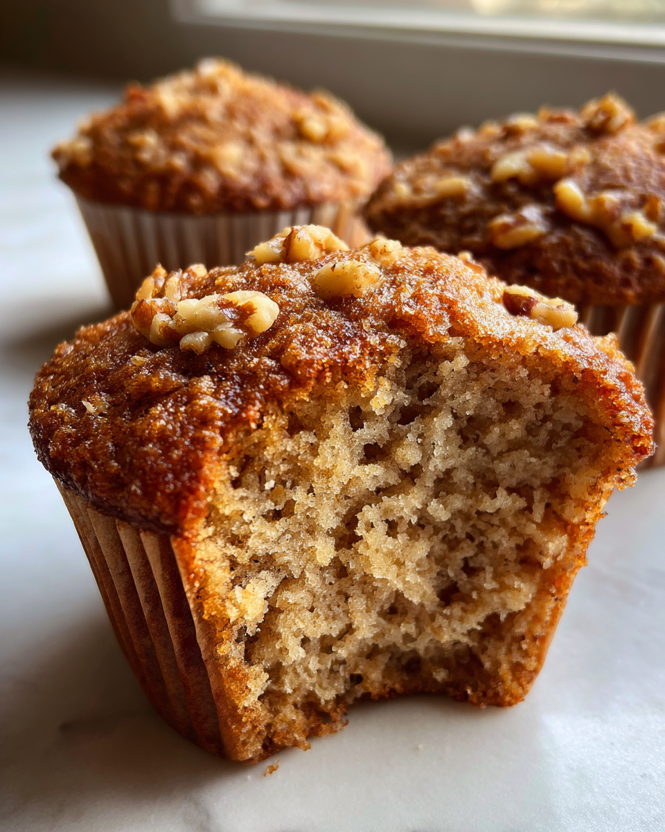 Banana walnut muffins - detail 2