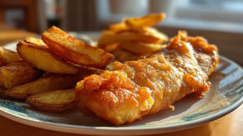 Beer-Battered Fish & Chips (Oven-Baked)