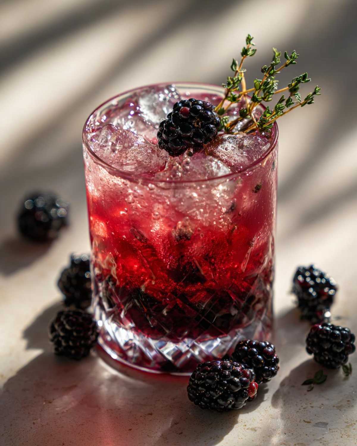 Blackberry Thyme Gin Smash - detail 1