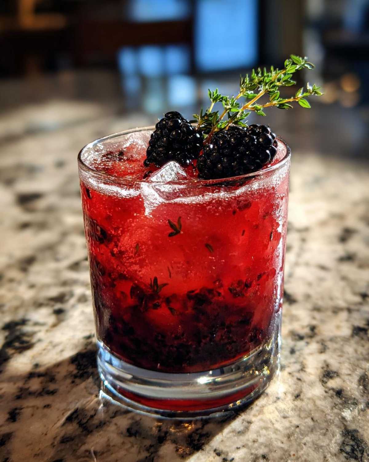 Blackberry Thyme Gin Smash - detail 3