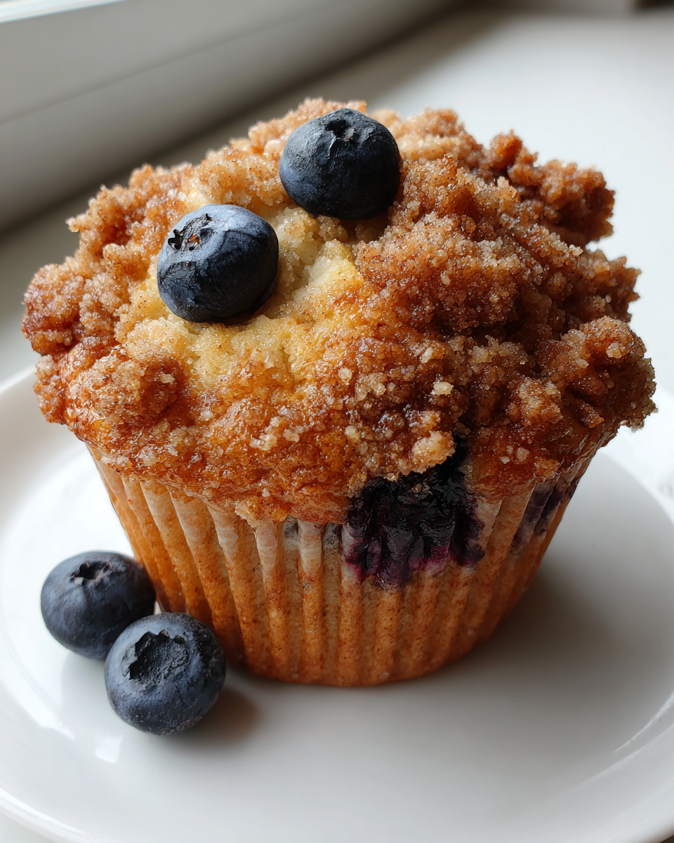 Blueberry streusel muffins - detail 3
