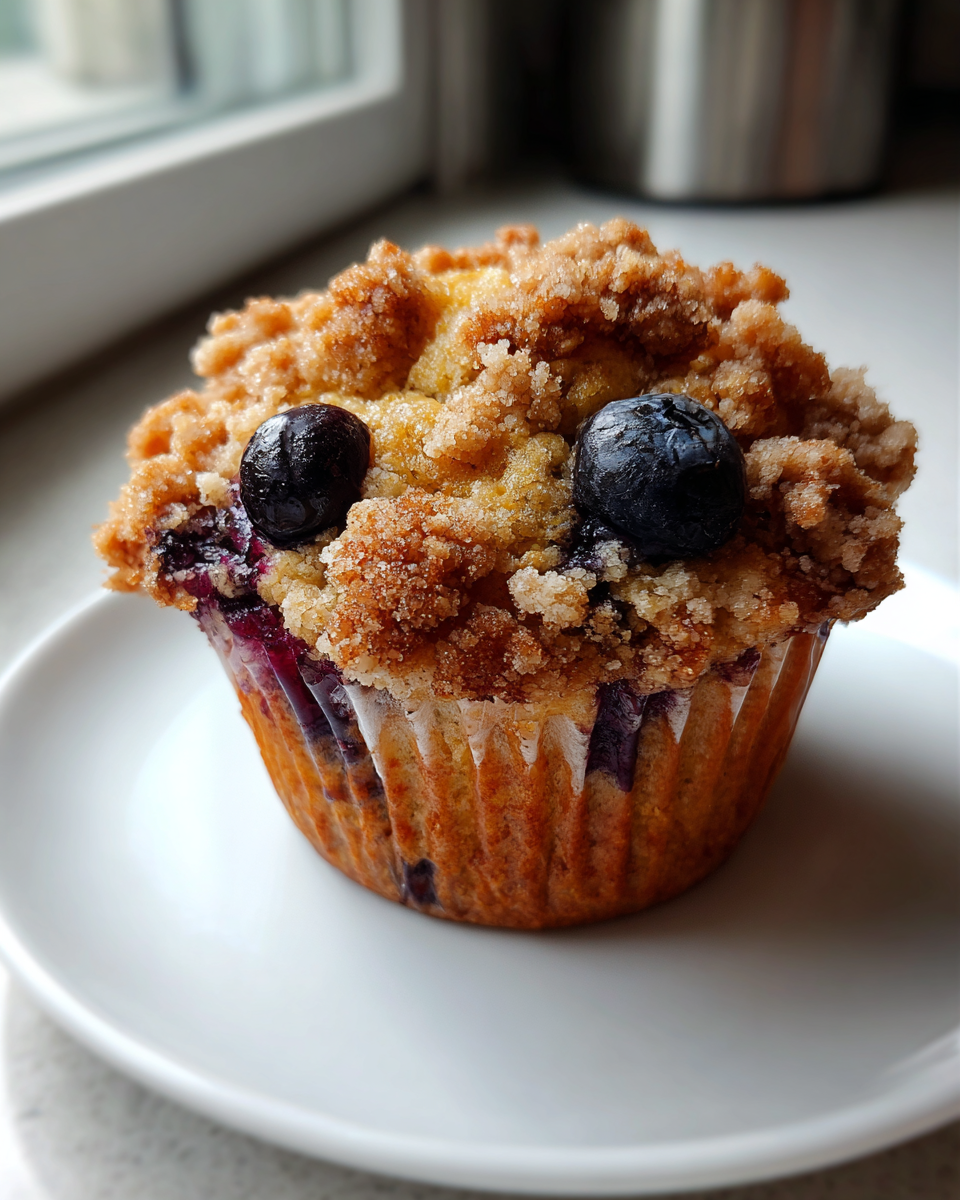 Blueberry streusel muffins - detail 4
