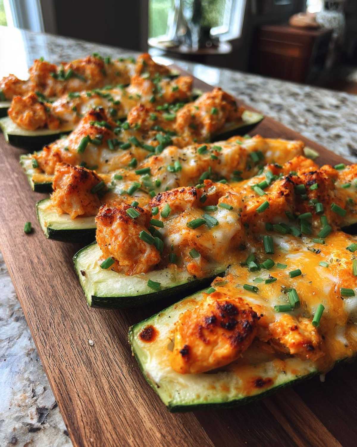 Buffalo Chicken Zucchini Boats - detail 1