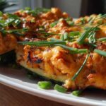 Buffalo Chicken Zucchini Boats