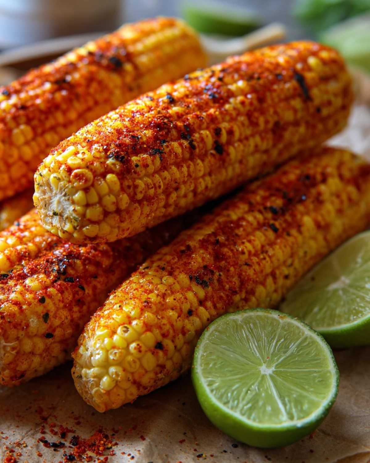 Chili-Lime Grilled Corn on the Cob - detail 2