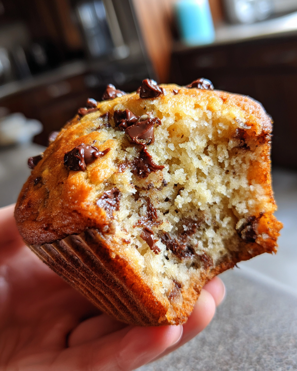 Chocolate chip banana muffins - detail 4