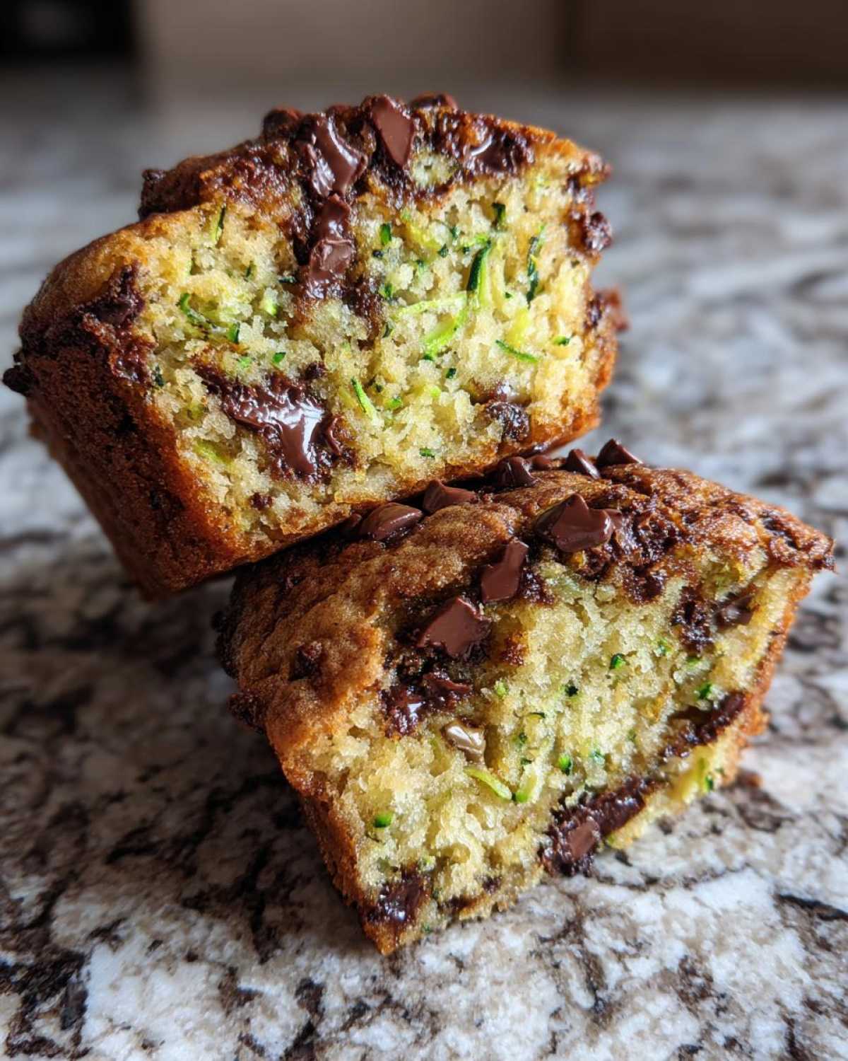 Chocolate chip zucchini muffins - detail 4