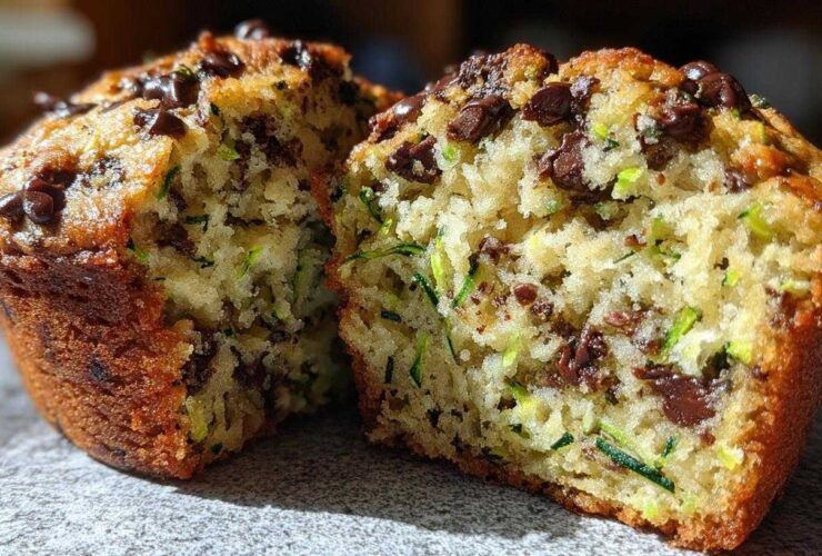 Chocolate chip zucchini muffins