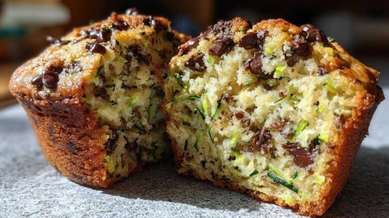 Chocolate chip zucchini muffins