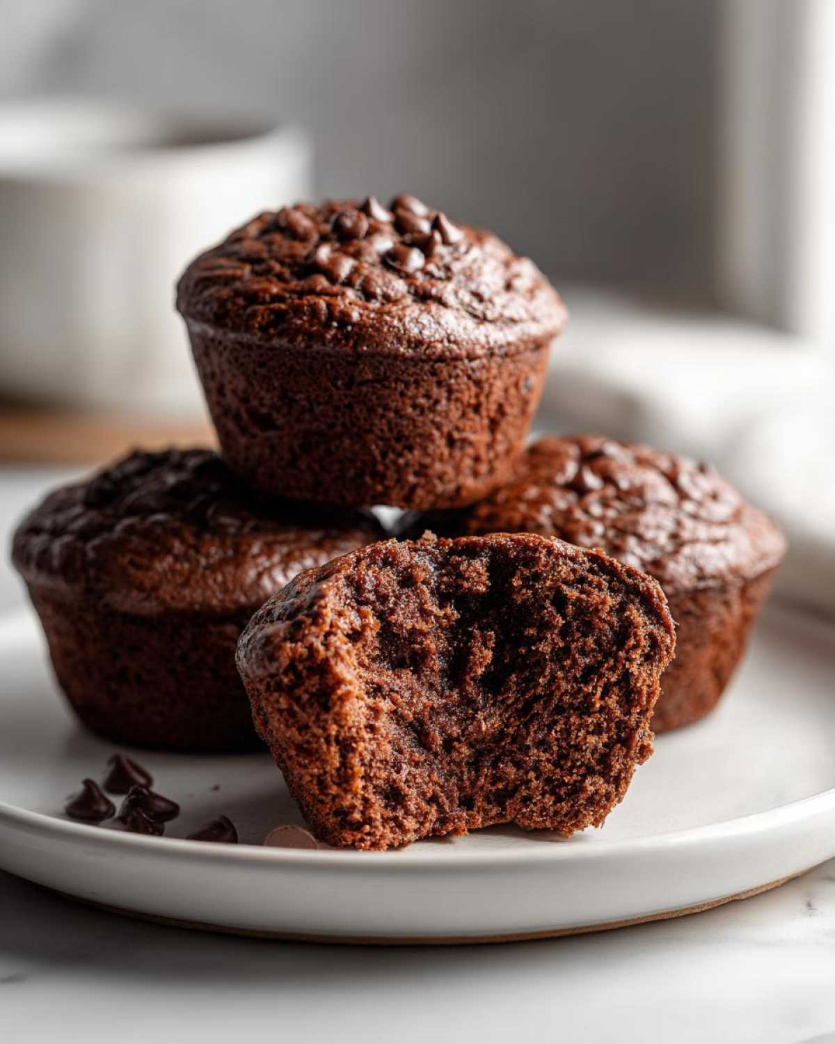 Chocolate protein muffins - detail 1
