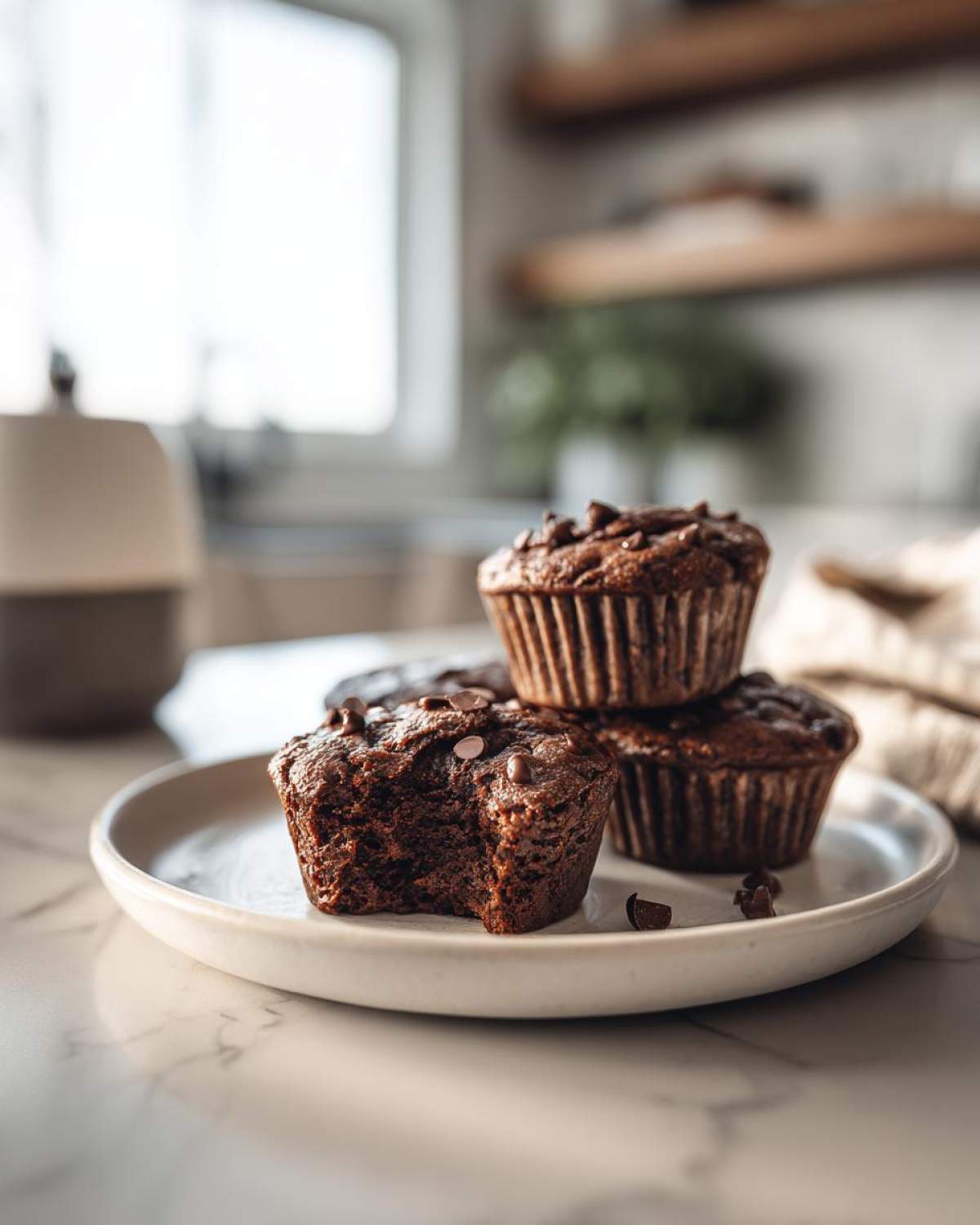 Chocolate protein muffins - detail 4