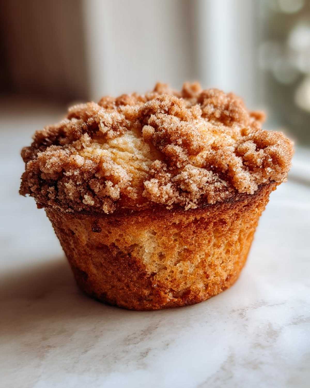 Cinnamon Streusel Peach Muffins - detail 1