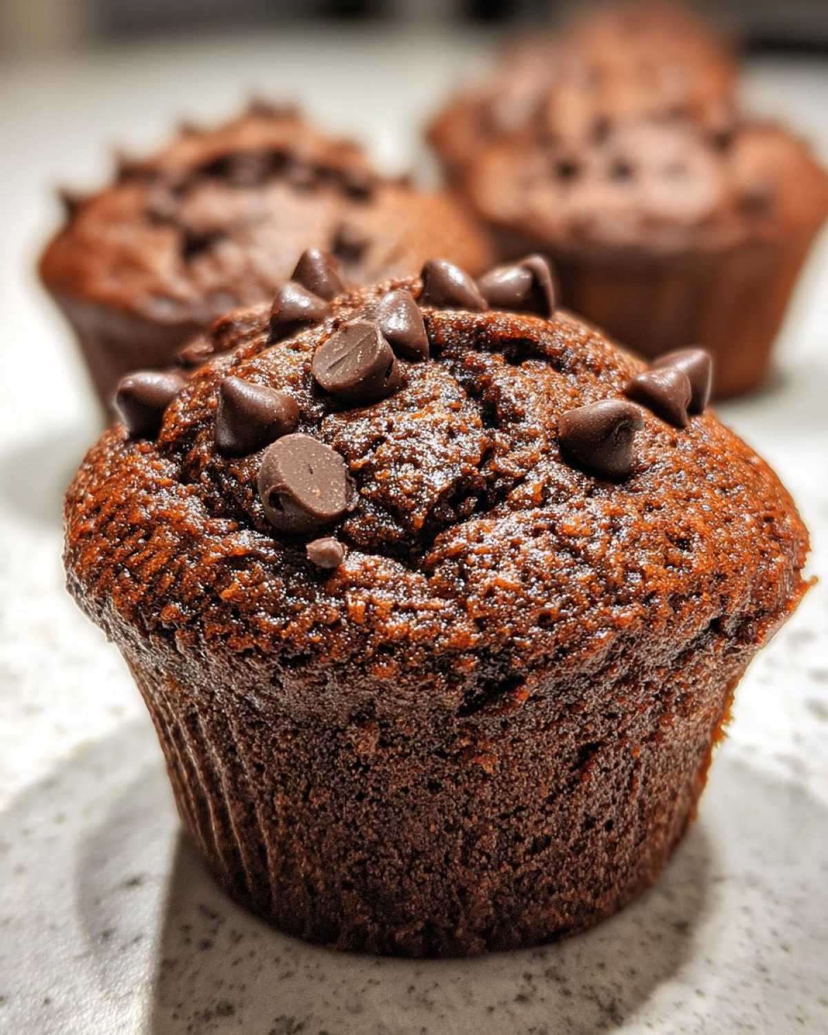 Double chocolate chip muffins - detail 1