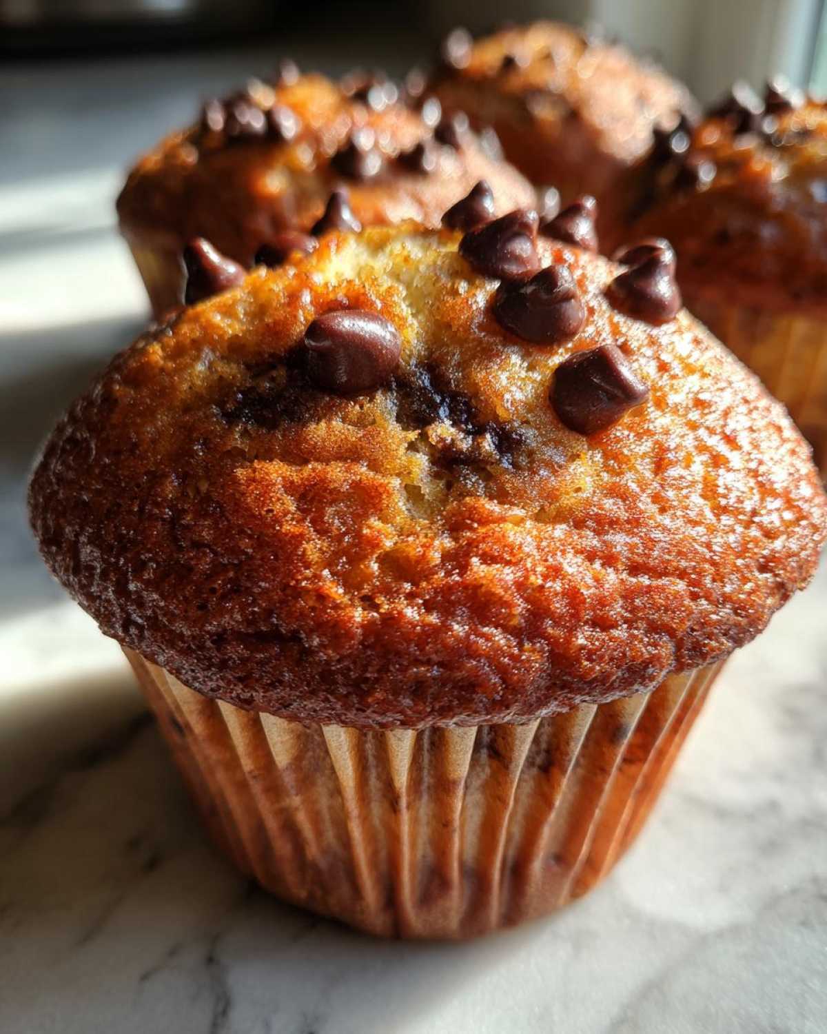 Double chocolate chip muffins - detail 2