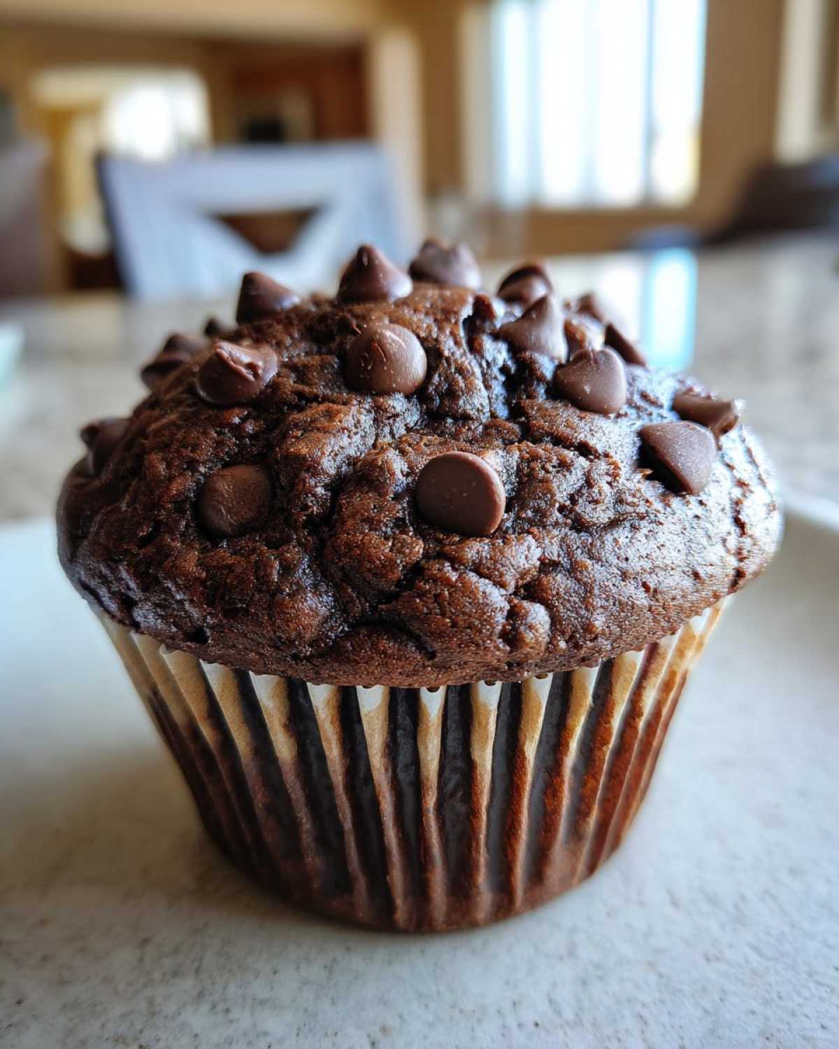 Double chocolate chip muffins - detail 3
