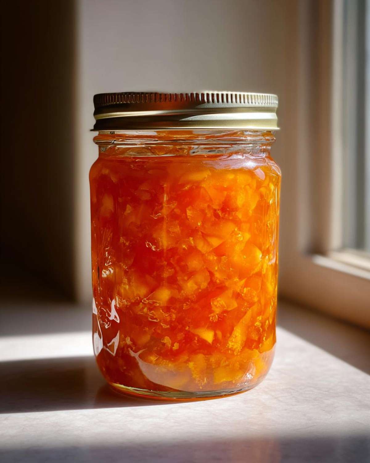 Easy Peach Freezer Jam - detail 2