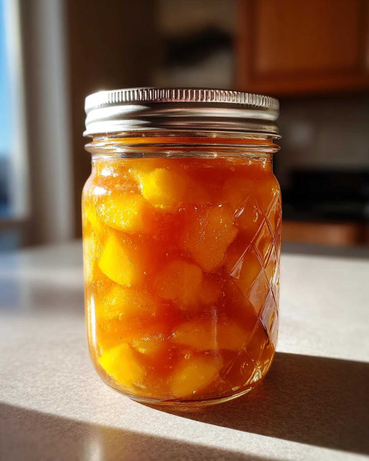 Easy Peach Freezer Jam - detail 4
