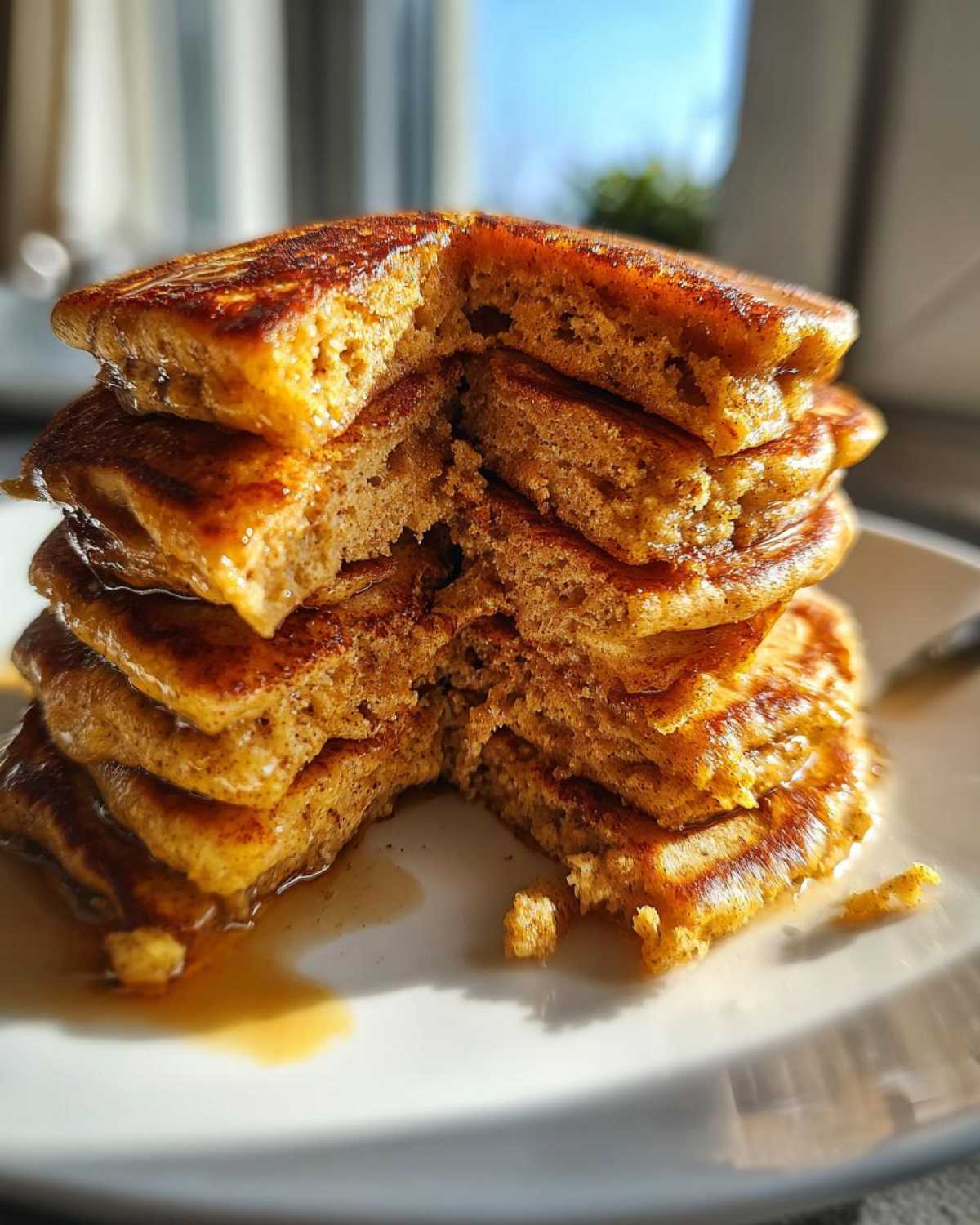 Fluffy Banana Pumpkin Pancakes - detail 2
