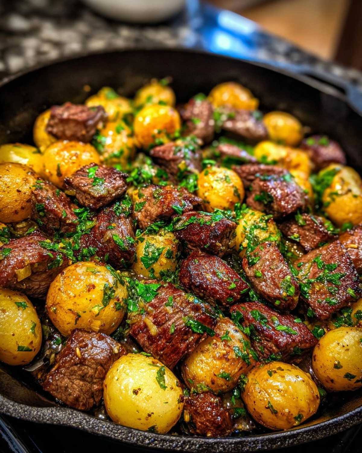 Garlic Butter Steak Bites & Potatoes - detail 1
