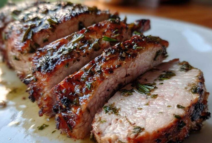 Garlic Herb Grilled Pork Tenderloin