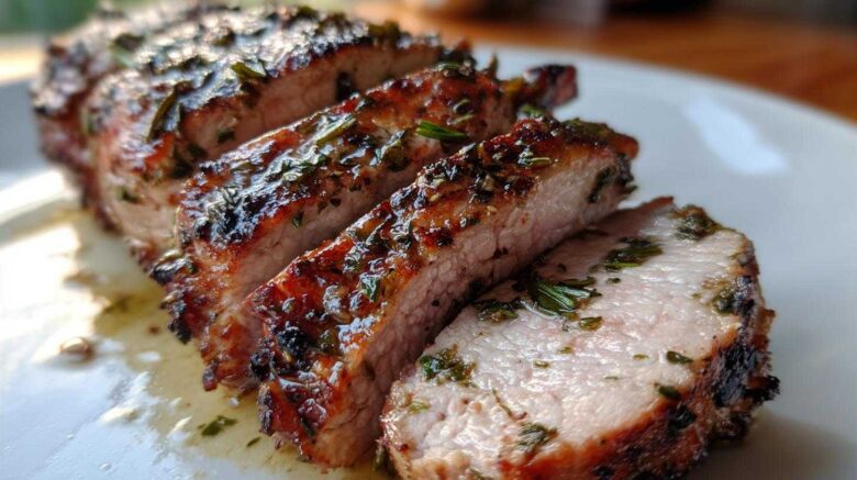 Garlic Herb Grilled Pork Tenderloin