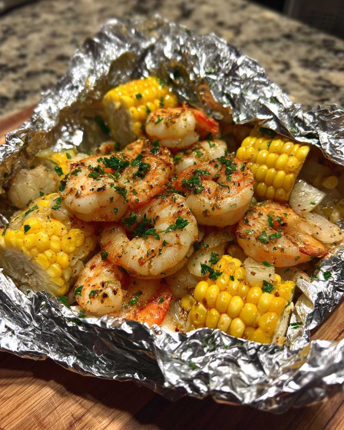 Grilled Shrimp & Corn Foil Packets - detail 1