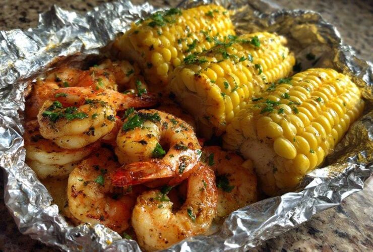 Grilled Shrimp & Corn Foil Packets