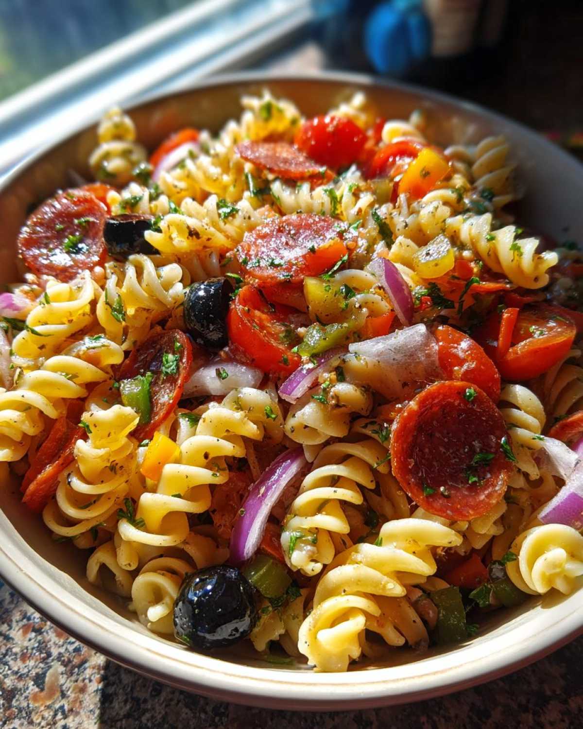 Italian Pasta Salad with Pepperoni - detail 4