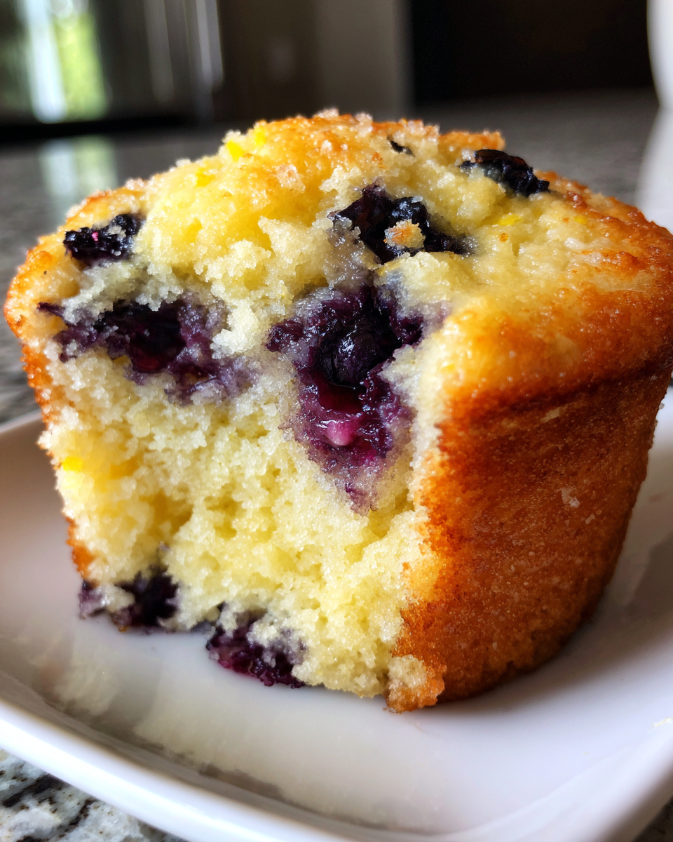 Lemon blueberry muffins - detail 2
