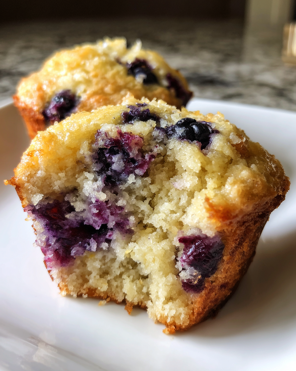 Lemon blueberry muffins - detail 4