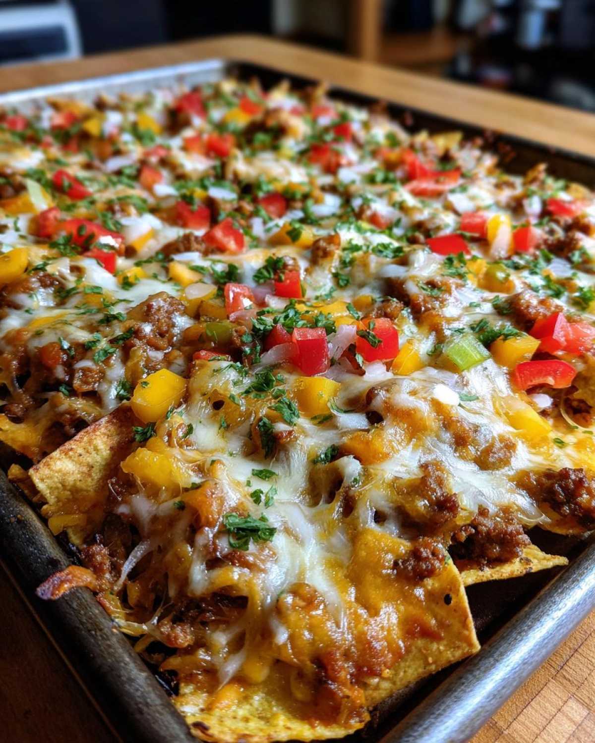 Loaded Sheet Pan Nachos - detail 2