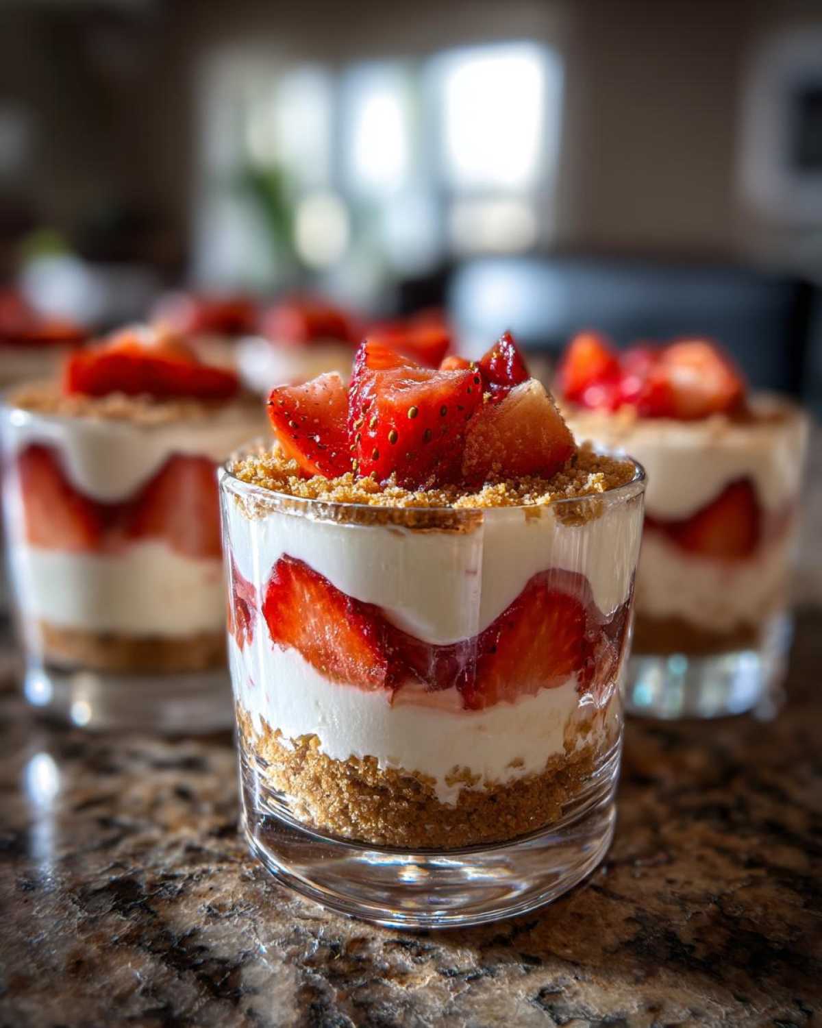 No-Bake Strawberry Cheesecake Cups - detail 2