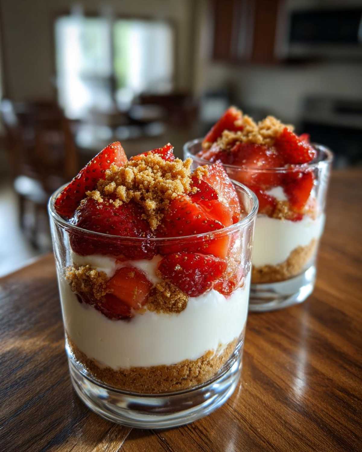 No-Bake Strawberry Cheesecake Cups - detail 3