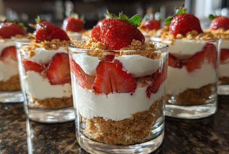 No-Bake Strawberry Cheesecake Cups