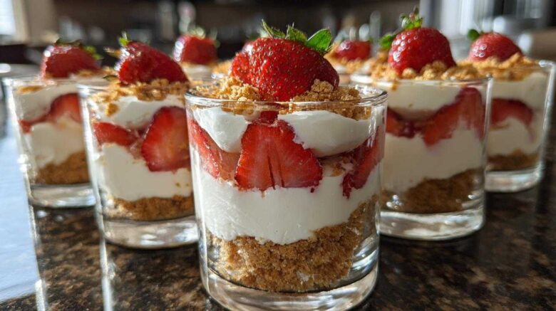No-Bake Strawberry Cheesecake Cups
