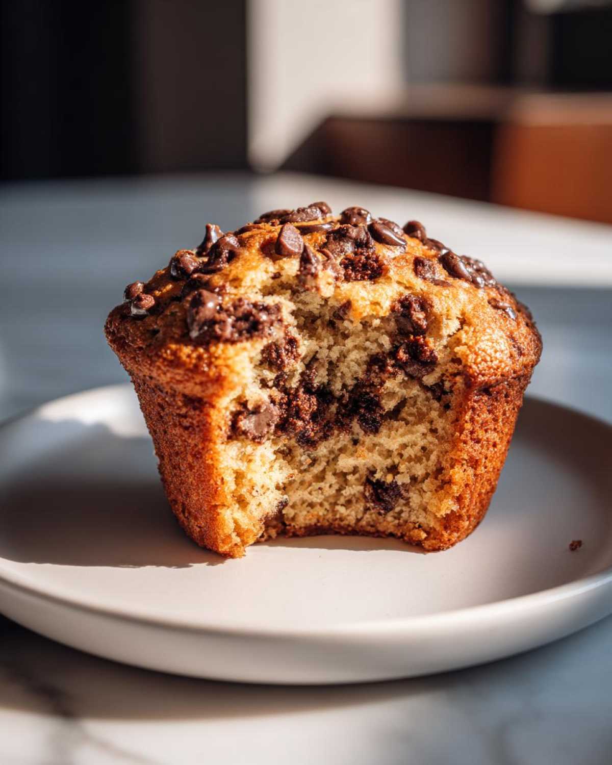 Oatmeal chocolate chip muffins - detail 2