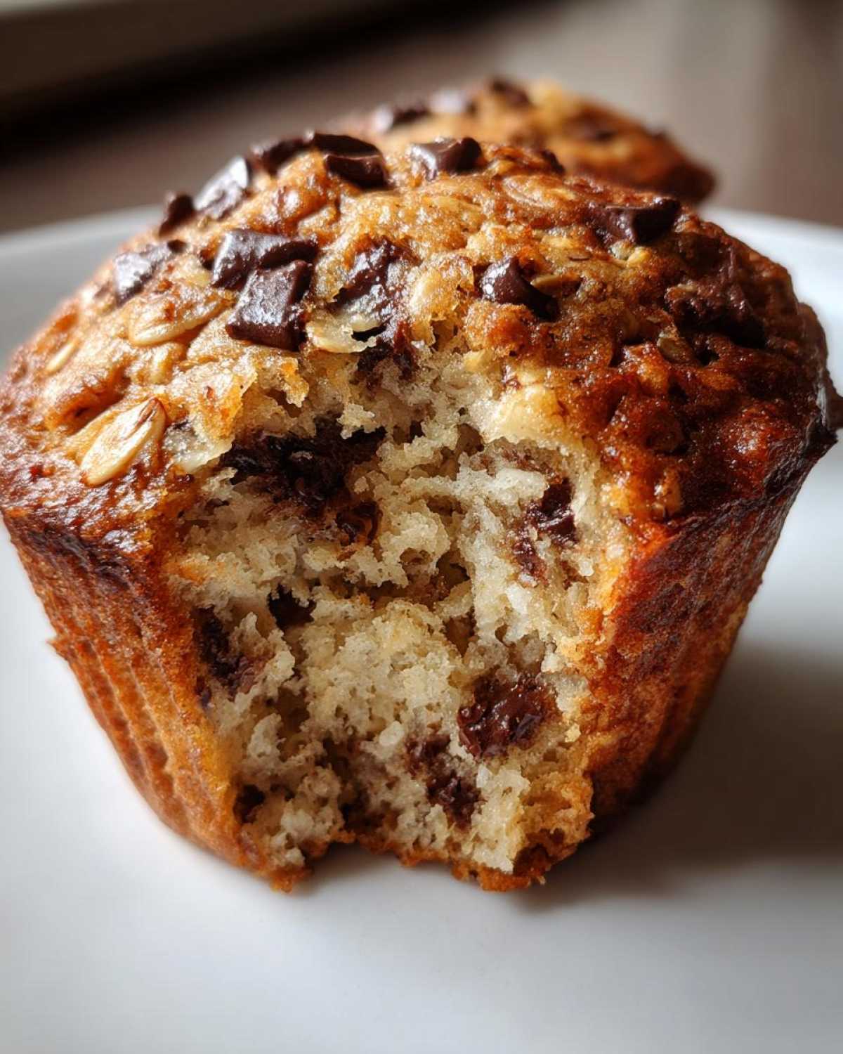 Oatmeal chocolate chip muffins - detail 3