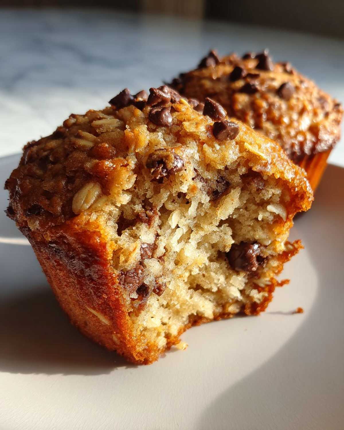 Oatmeal chocolate chip muffins - detail 4