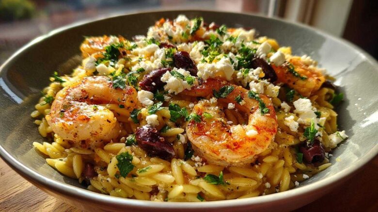 One-Pan Mediterranean Shrimp Orzo