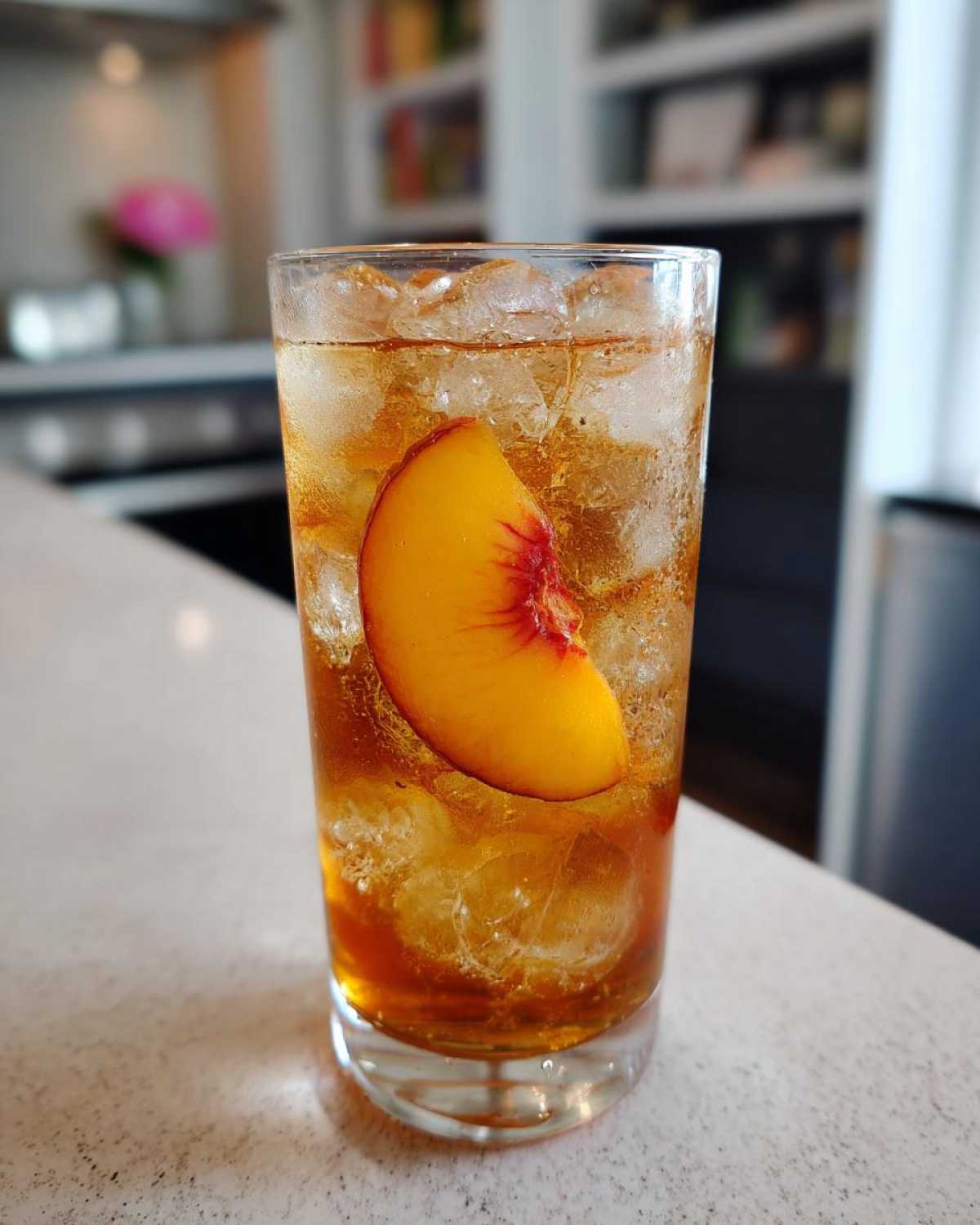 Peach Iced Tea with Fresh Peach Syrup - detail 1