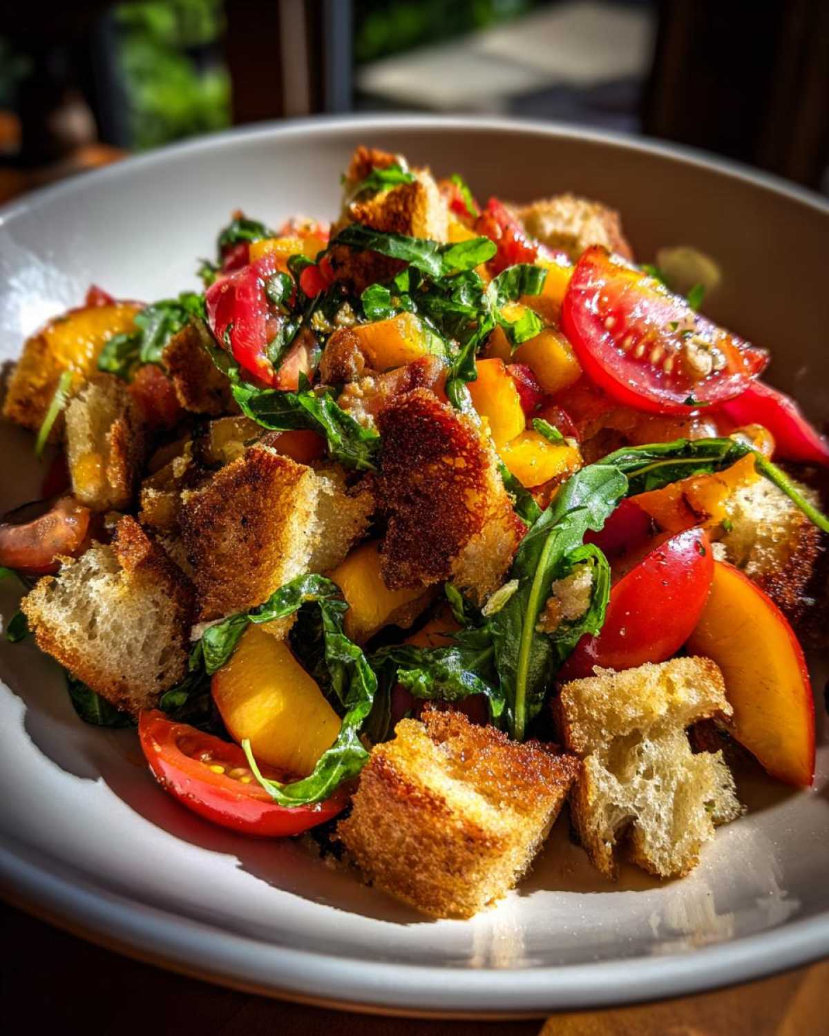 Peach & Tomato Panzanella - detail 1